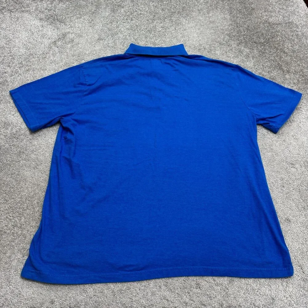 The Foundry Supply Co Polo Shirt Mens 3XL Royal Blue Short Sleeve Pocket Preppy